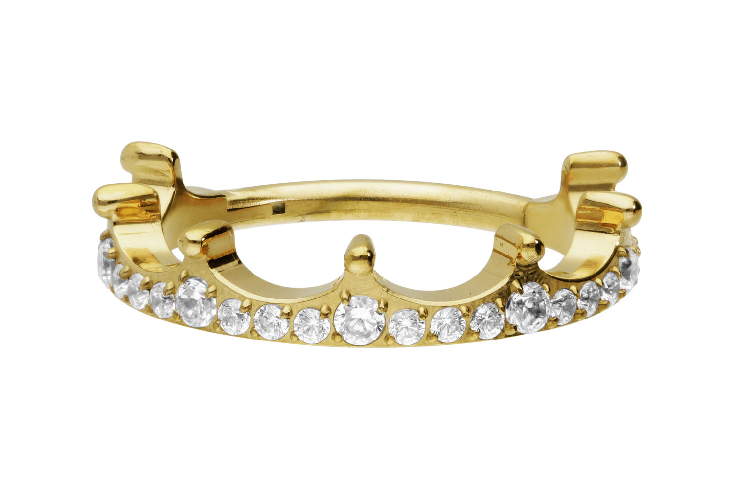 Titan Segmentring Clicker Piercing KRISTALLKRONE